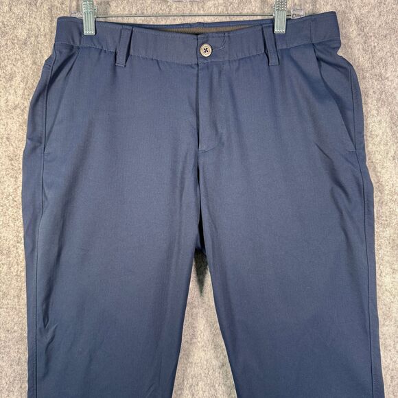 Under Armour Golf Pants Mens 34x32 Blue The Showdown Pant Stretch Golf Office - Picture 2 of 9